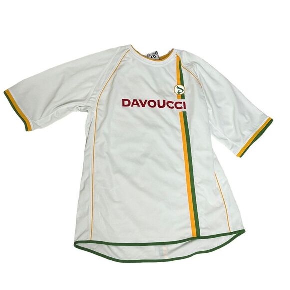 DAVOUCCI Collection 90s Spell Out Sports Jersey Shirt White Plus Size 3X - Picture 3 of 10